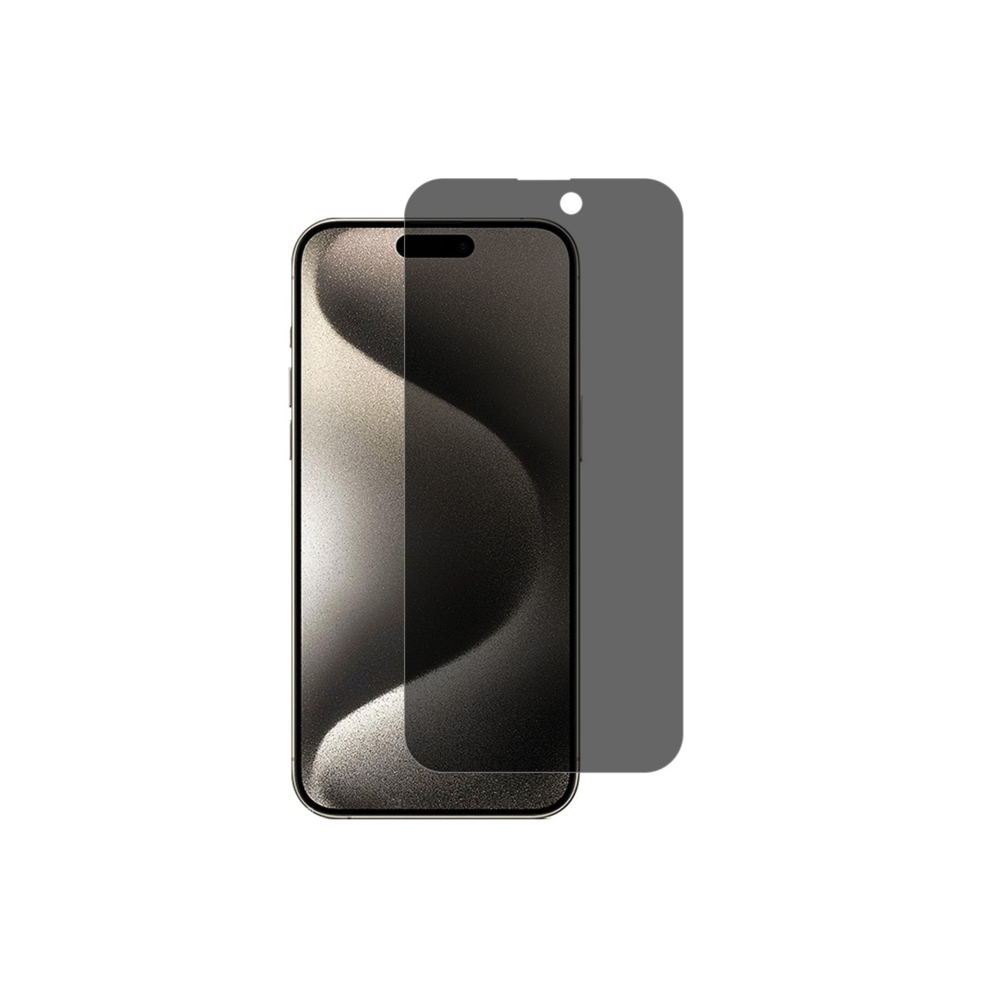 til iPhone 15 fuld dækning Hærdet glas anti - spion Privacy