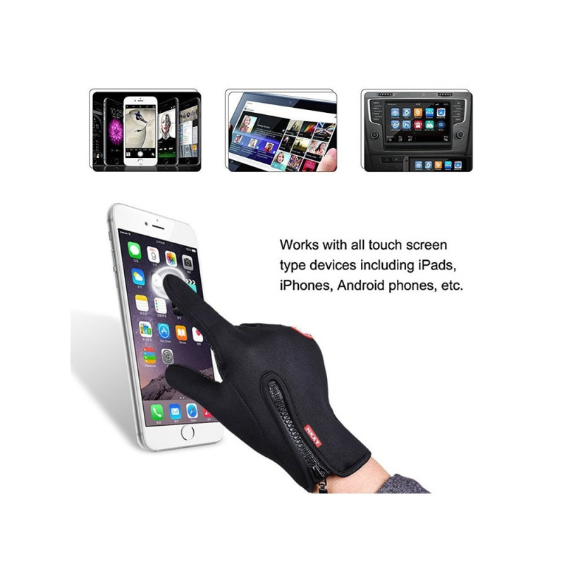 Mc Mopopyörän tuulikäsineet kosketusnäytöllä - Small