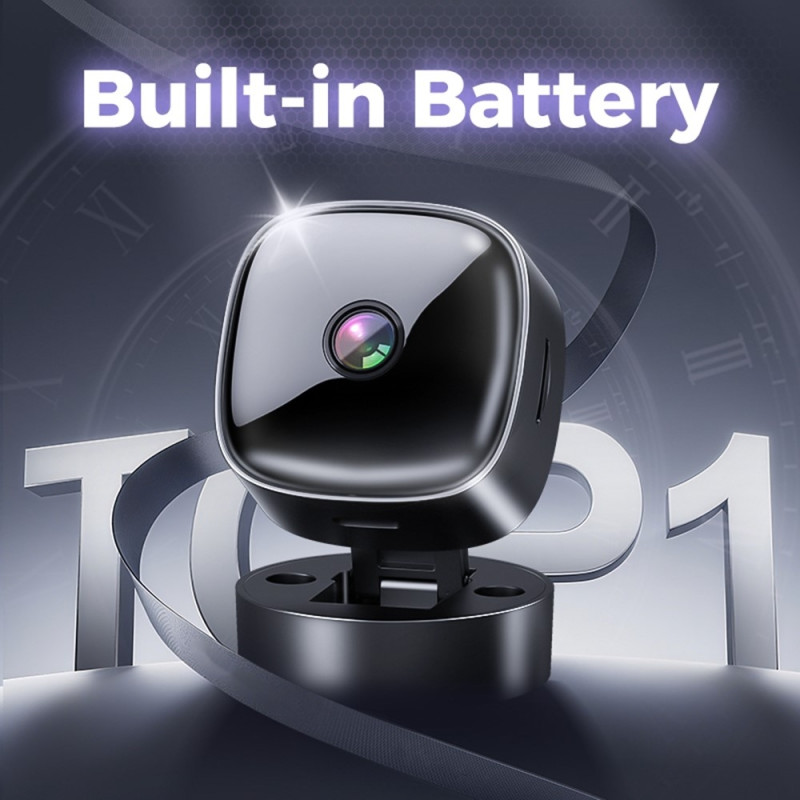 Fjernbetjent WiFi HD Minikamera Realtidsovervågning Nattesynskamera 32GB Kort