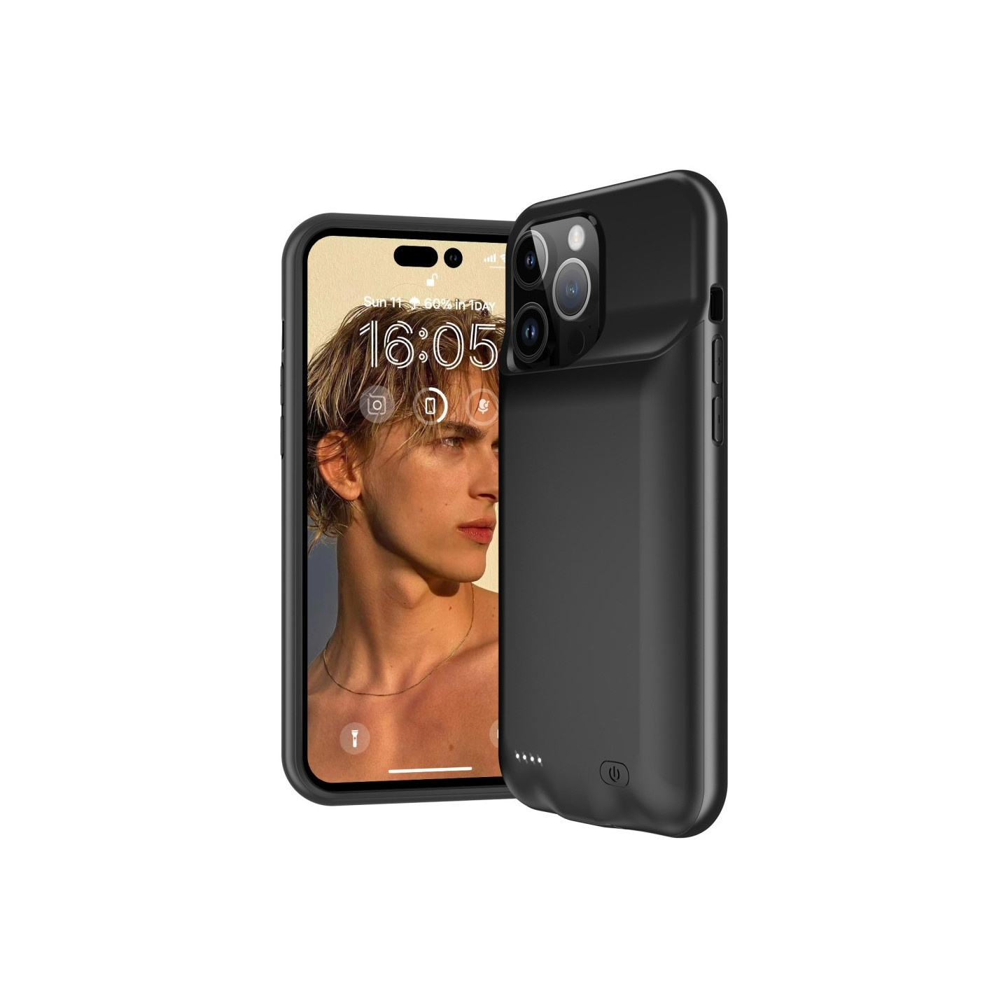 Rechargeable Battery Case Shell for iPhone 15 Pro Max 8500mAh