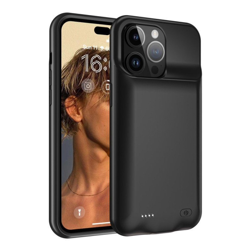 Oppladbart batterideksel til iPhone 15 Pro Max 8500mAh