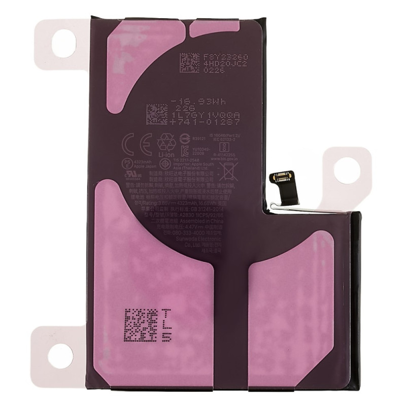 iPhone 14 Pro Max 3.86V 4323mAh oppladbart Li - ion - batteri