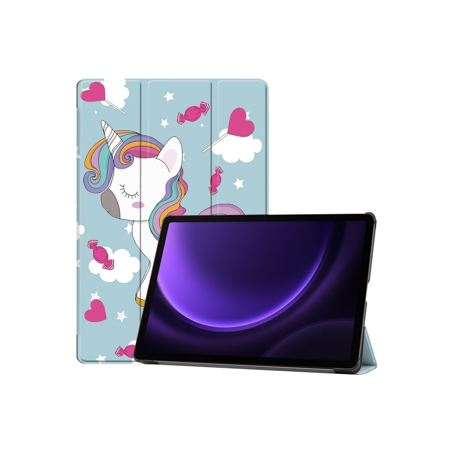 Slim Fit Dekseldeksel Til Samsung Galaxy Tab S10 Lite / S10 FE / S9 FE - Enhjørning