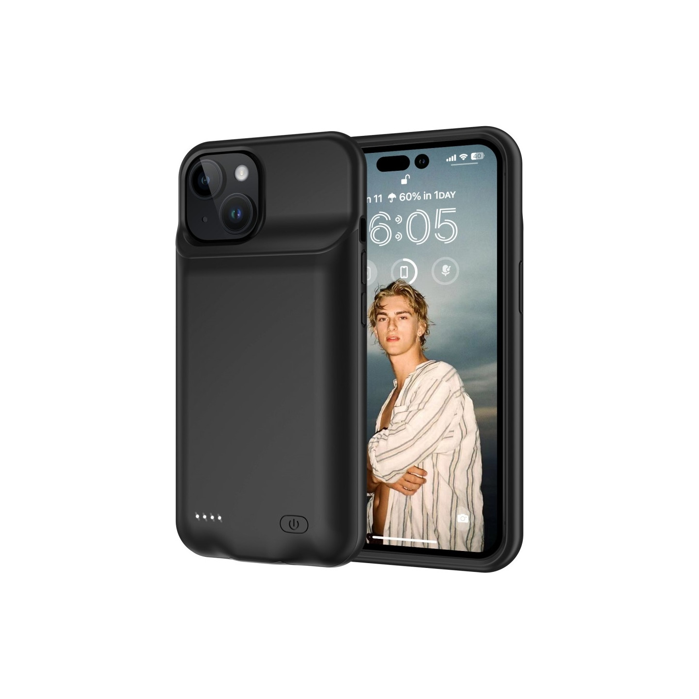 Ladattava akkukotelo iPhone 15 7000 mAh:lle