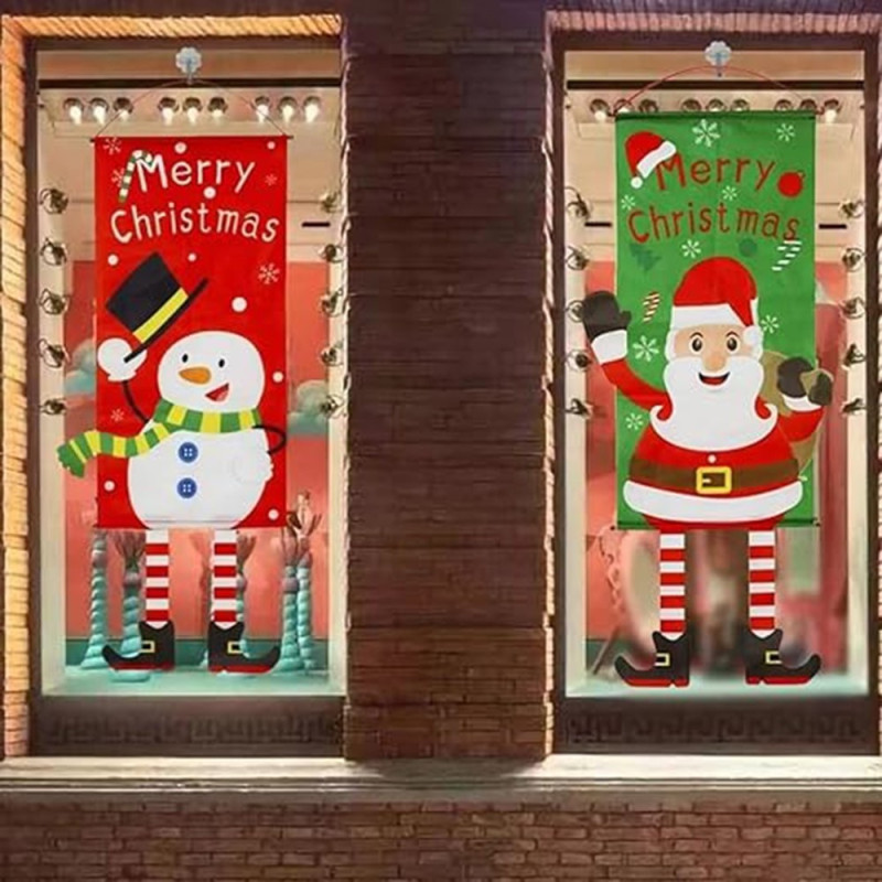 God jul Flagg Xmas hengende banner dørdekor - Hjort