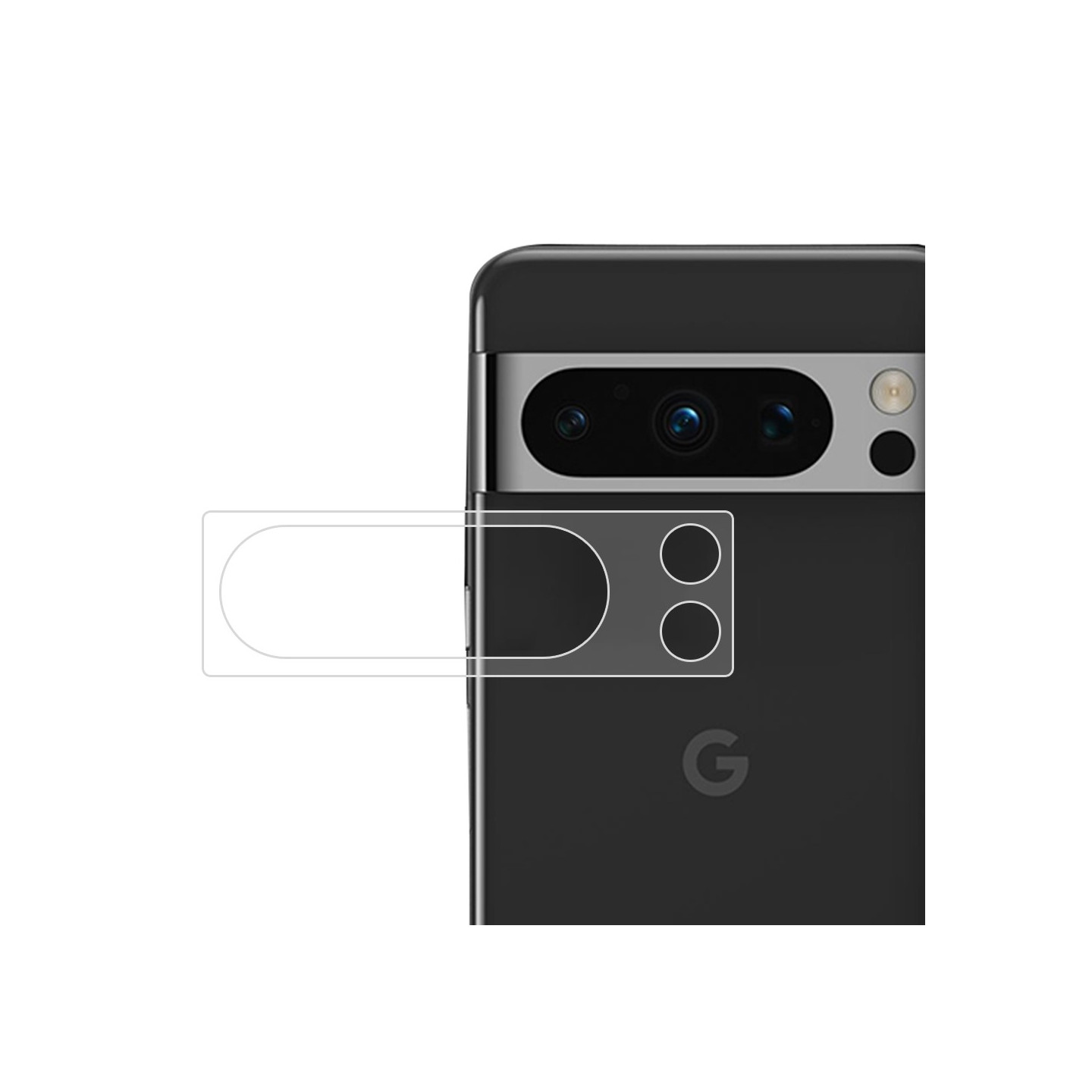 Google Pixel 8 Pro - kameran linssisuojalle karkaistu lasilinssikalvo