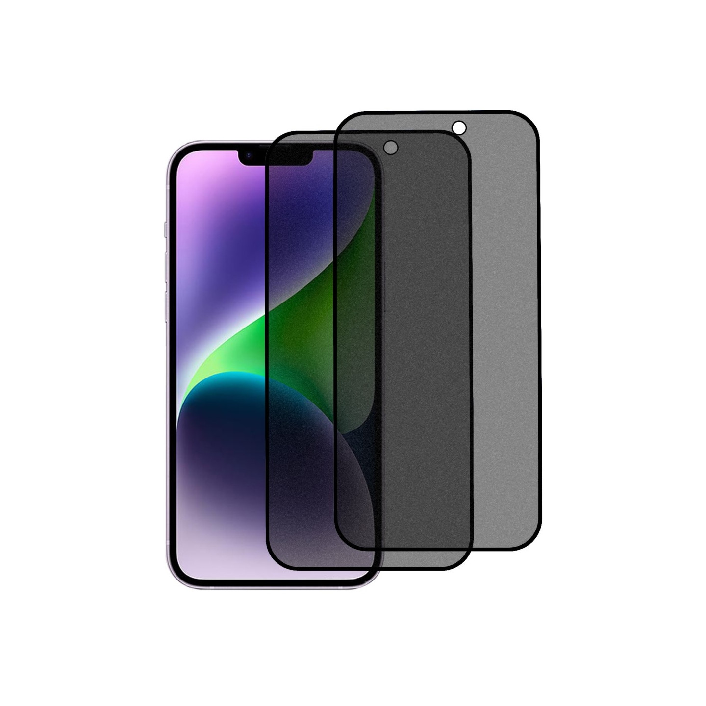 for iPhone 15 Tempered glass 180 - degree anti - spy Privacy 2pcs