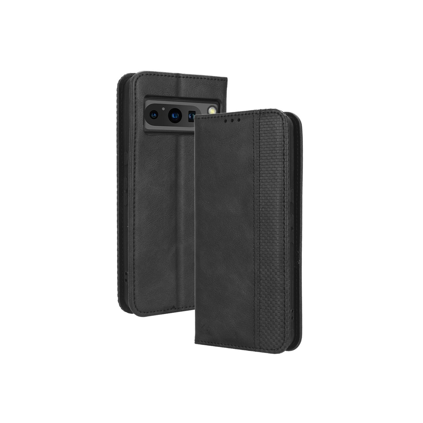 Wallet Stand Flip Phone Case for Google Pixel 8 Pro - Black