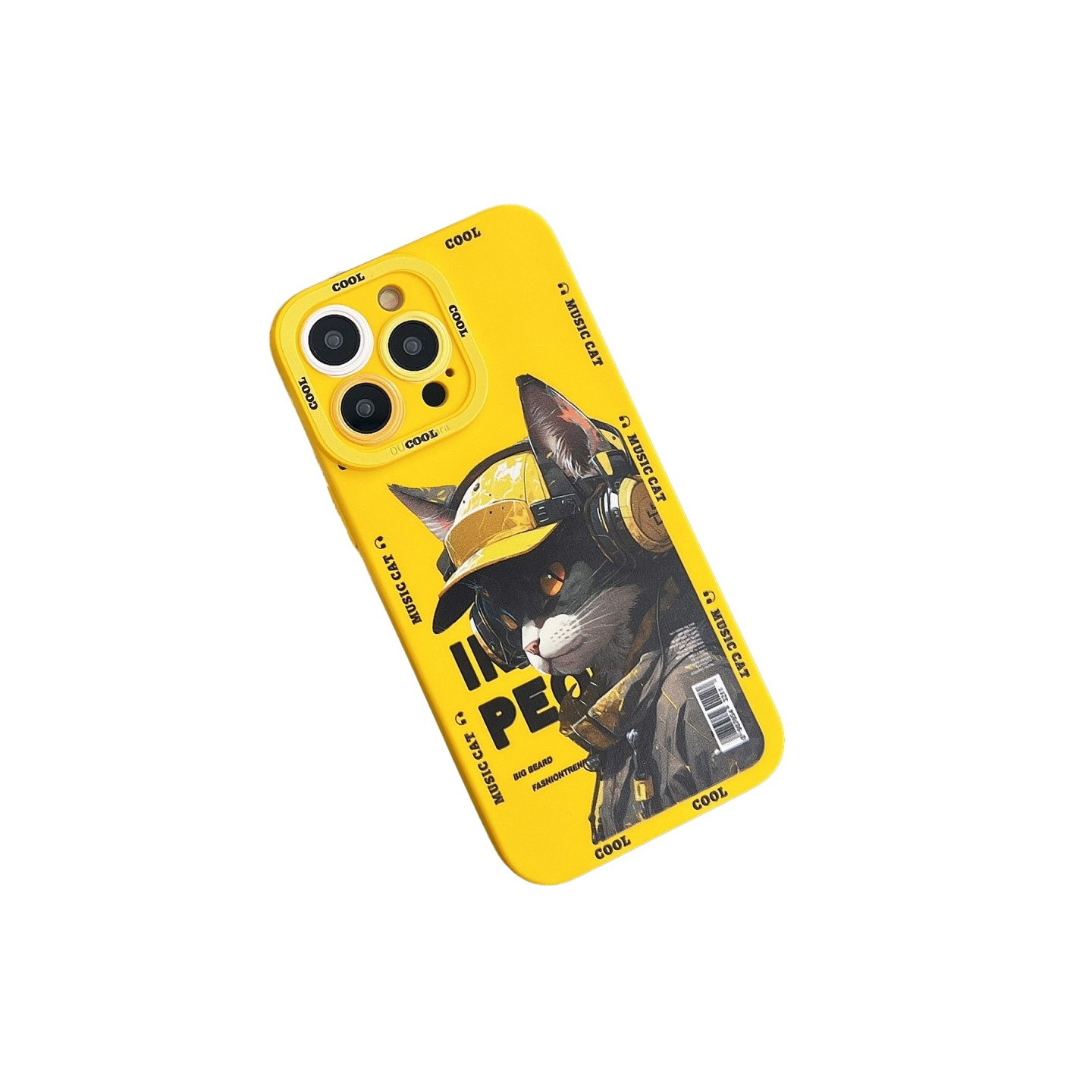 TPU - puhelinkotelon suojakuori iPhone 15 Pro Case Catille - Keltainen
