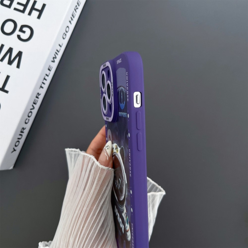 TPU telefon cover Cover til iPhone 15 Plus Cover Cat - Lilla