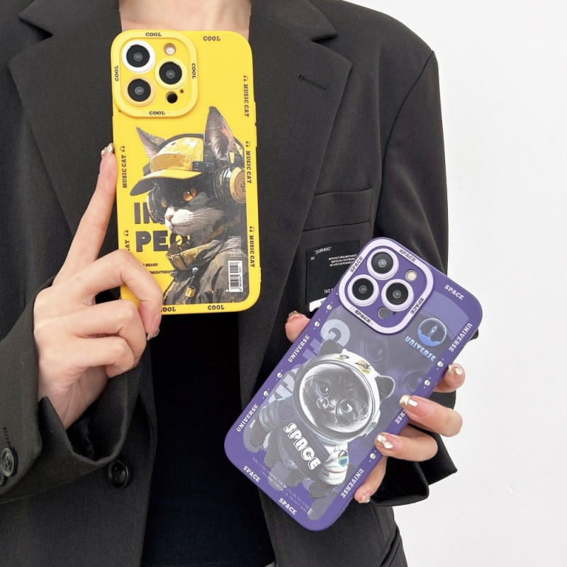 TPU - puhelinkotelon suojakuori iPhone 15 Plus Case Catille - Violetti