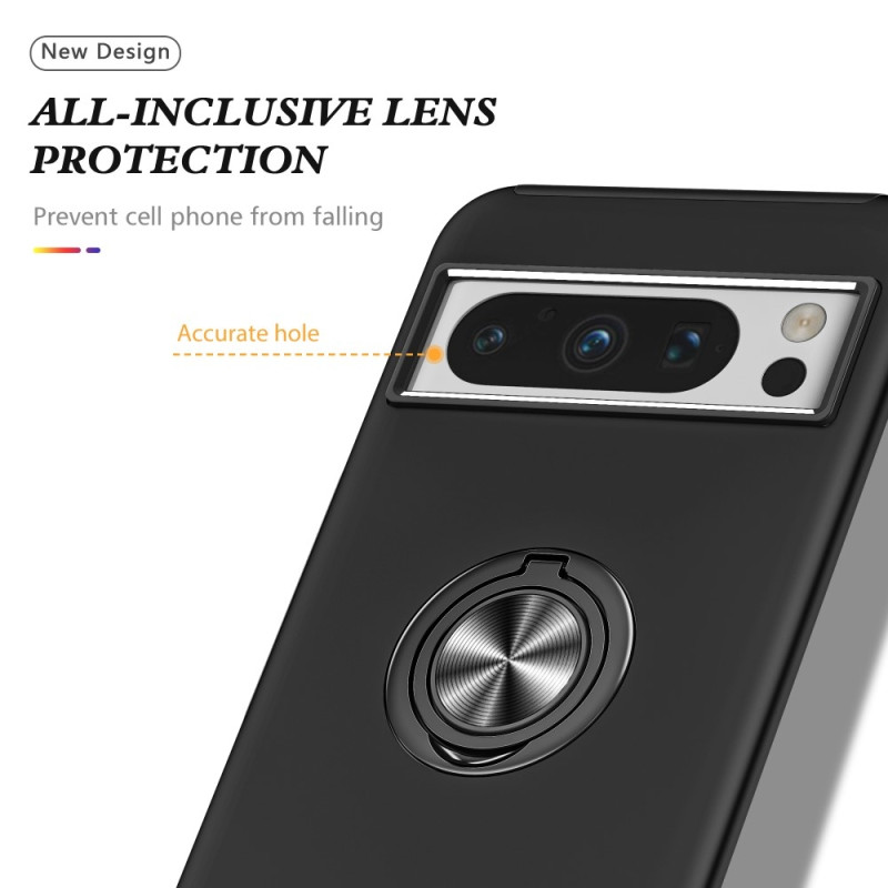 Google Pixel 8 Pro sormenrengasjalustan hybridikotelo - musta