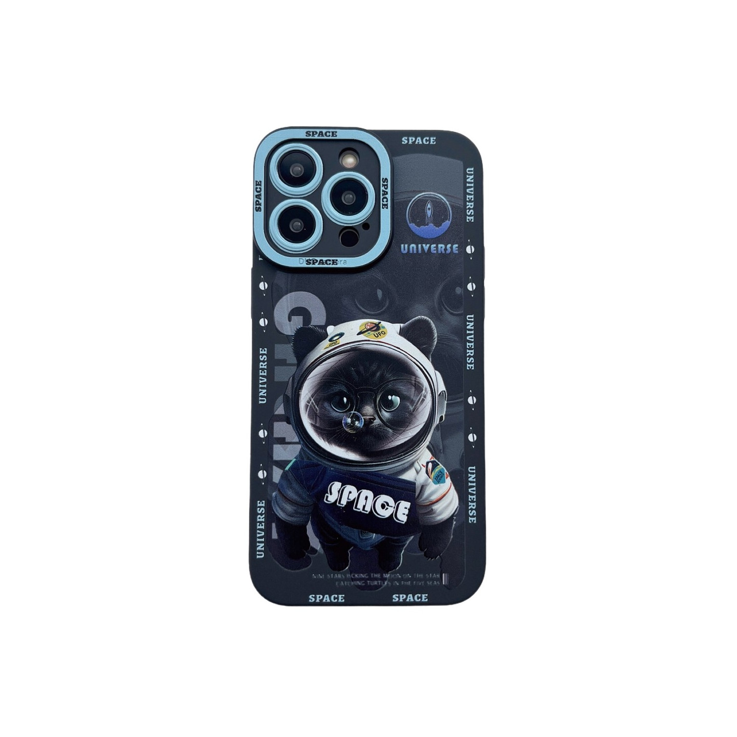 TPU telefon cover Cover til iPhone 15 Pro Cover Cat - Sort