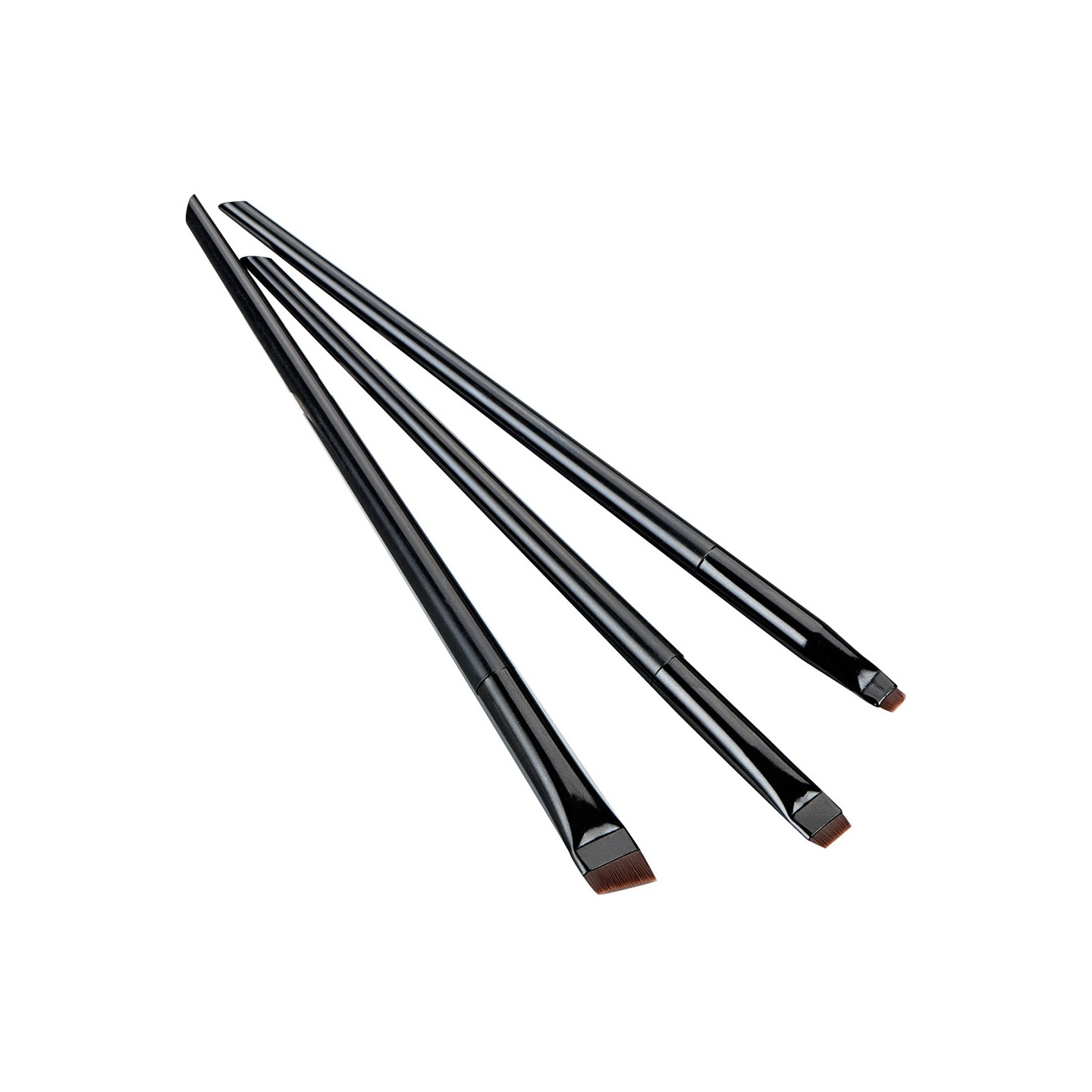 3pcs Makeup Brushes Eyeshadow Eyeliner Eyebrow Makeup - Black