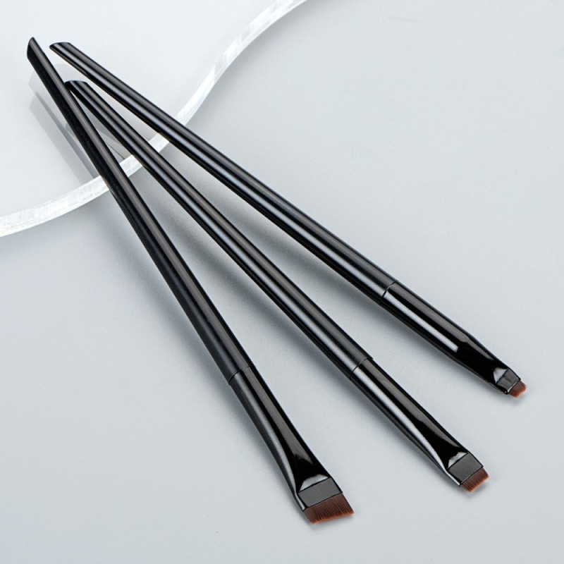 3pcs Makeup Brushes Eyeshadow Eyeliner Eyebrow Makeup - Black