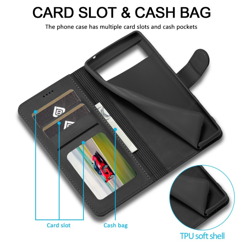 LC.IMEEKE Wallet Case for Pixel 8 - Black