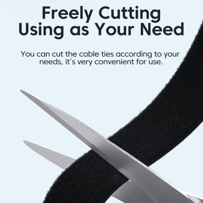 5m Organize Clipable Cable Management Velcro Genanvendelig