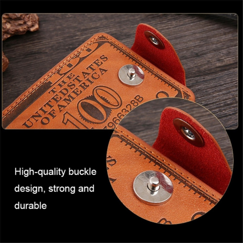 Wallet Exchange 100 Dollar Bill Money Bifold Kortholder - Svart