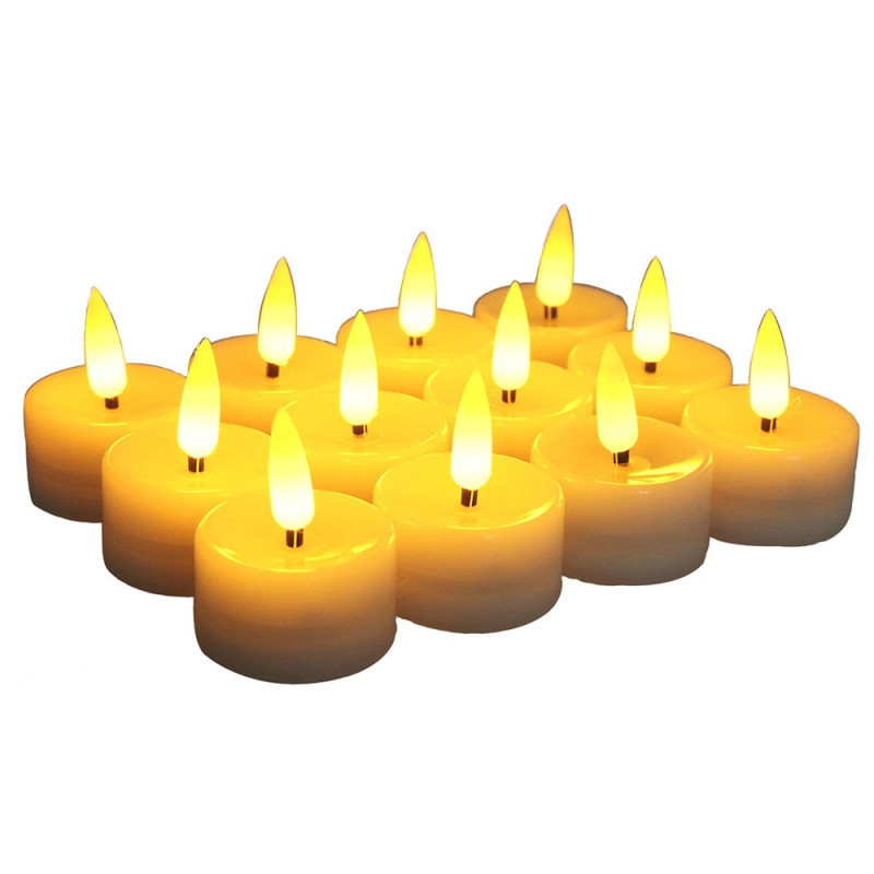 12 kpl LED - valoakku Elektroninen valo - Keltainen valo