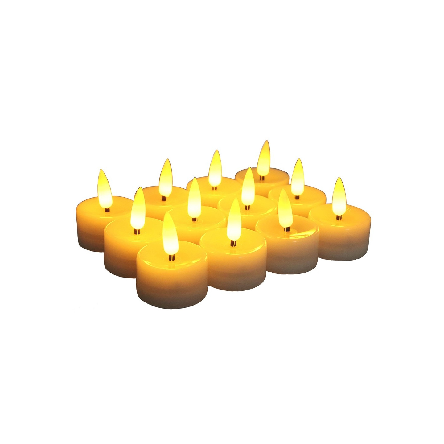 12 pcs LED light battery Electronic light - Yellow light