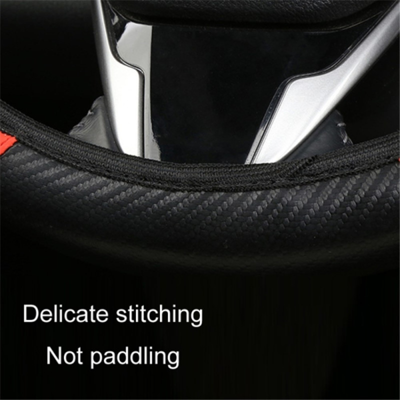 38 cm Car Steering Wheel Protection Car Cover Sleeve - Black