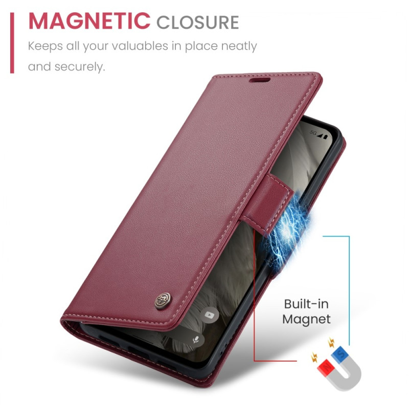 CASEME Retro Wallet Case for Pixel 8 - Red