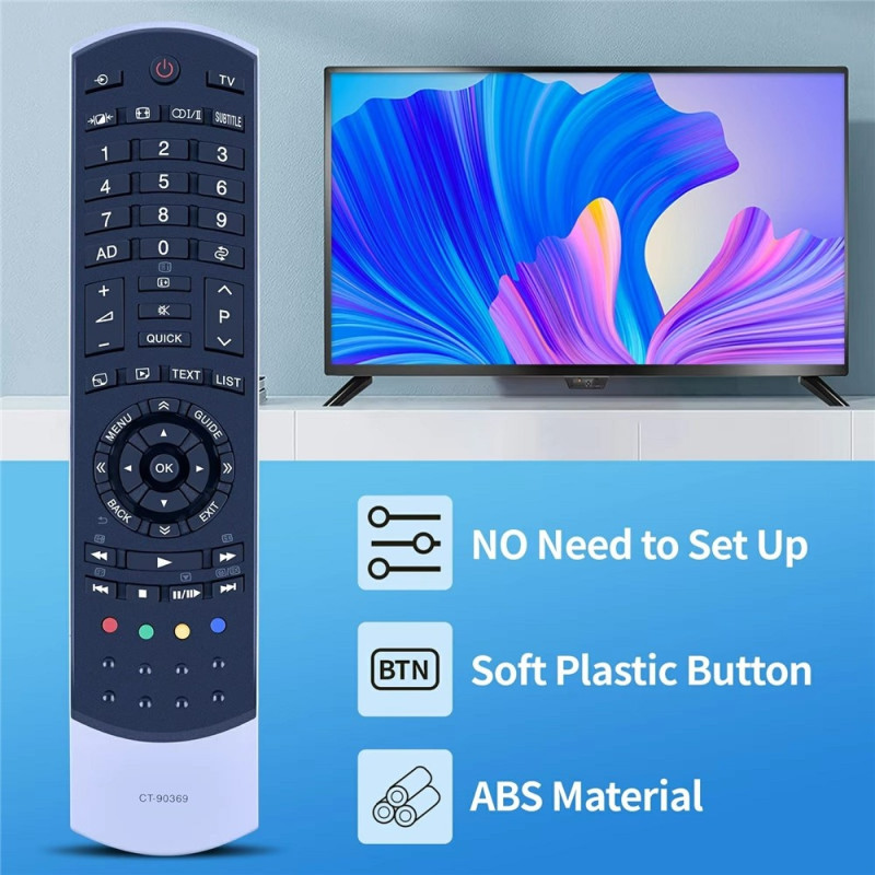 Udskiftning af fjernbetjening til CT-90369 til Toshiba TV