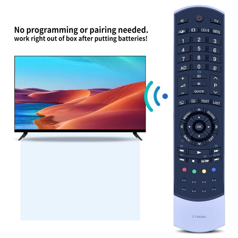 Kaukosäätimen vaihto CT-90369:lle Toshiba TV:lle