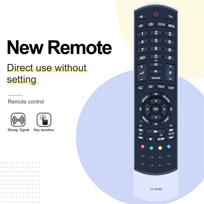 Fjernkontrollerstatning for CT-90388 For Toshiba TV