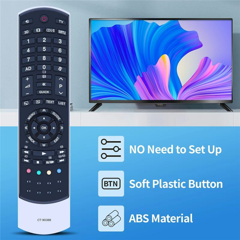 Fjernkontrollerstatning for CT-90388 For Toshiba TV