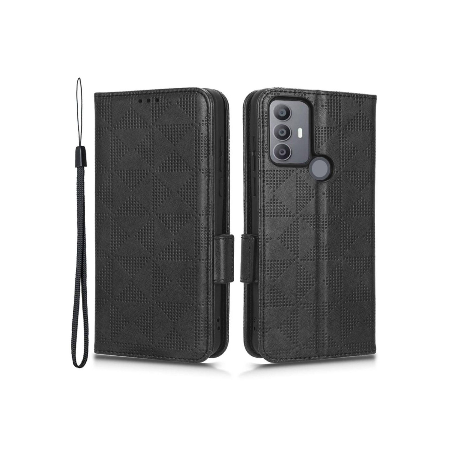 For TCL 30 SE / 30E / 305 / 306 Wallet Case - Black