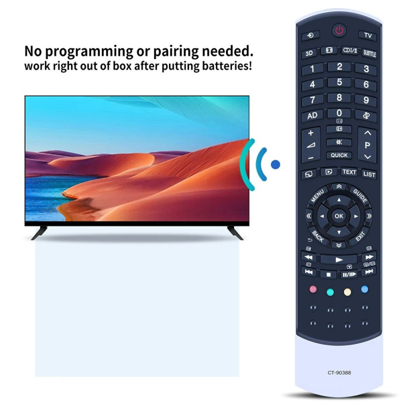 Remote Control Replacement for CT-90388 For Toshiba TV