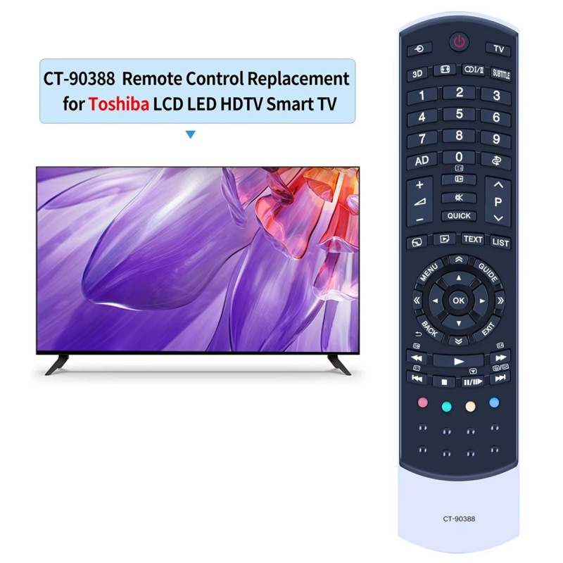 Kaukosäätimen vaihto CT-90388:lle Toshiba TV:lle