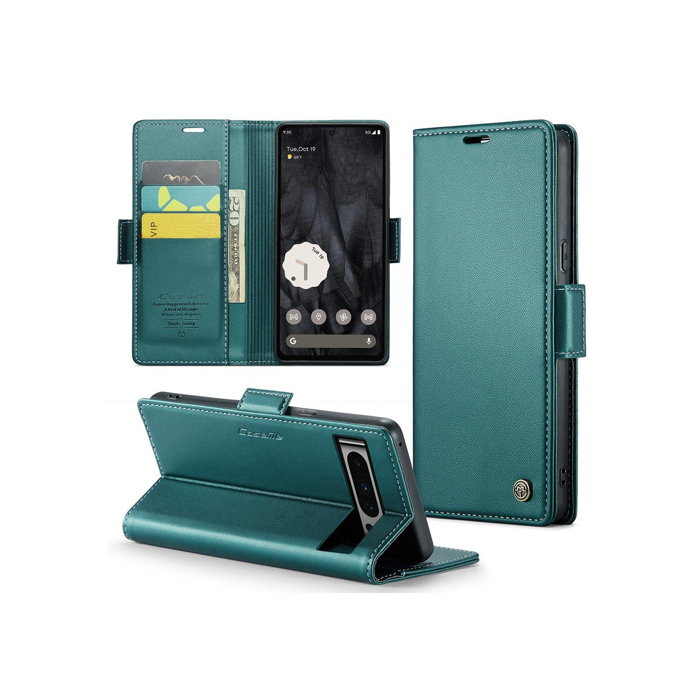 CASEME Retro Wallet Case for Pixel 8 Pro - Green