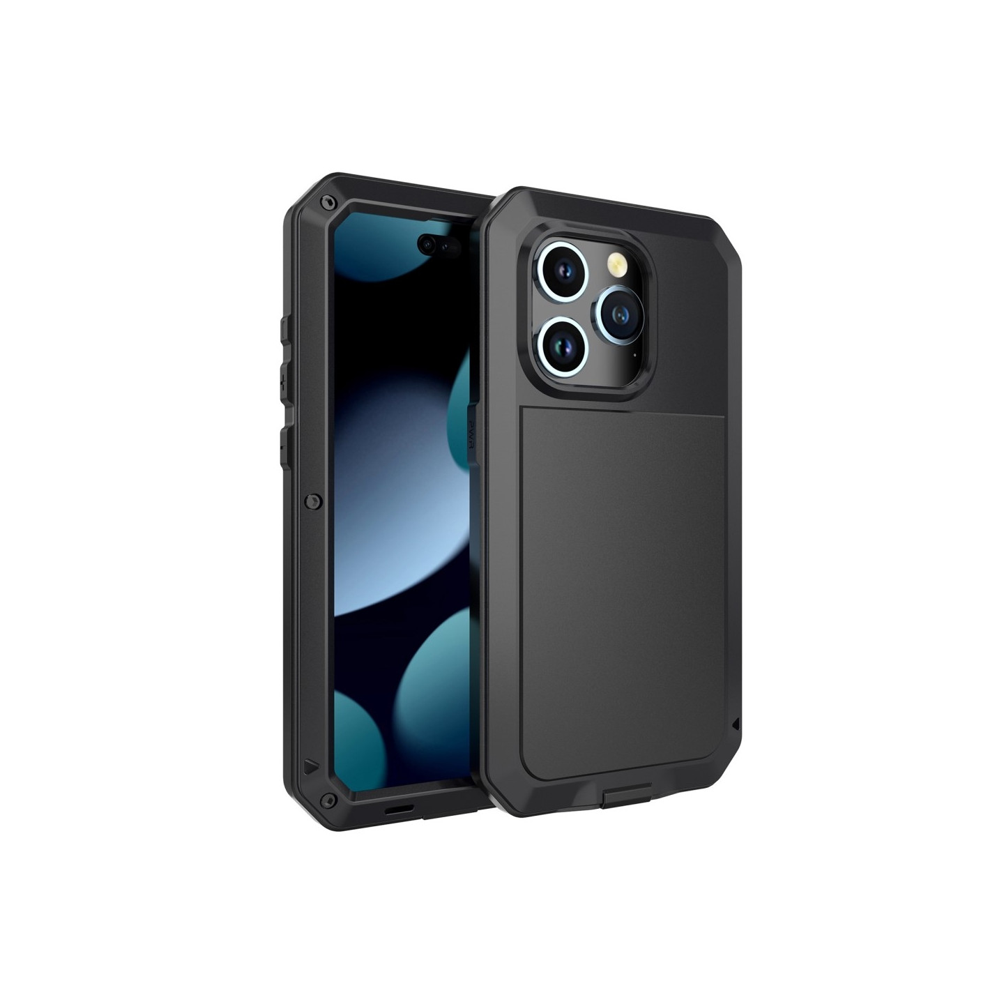 iPhone 15 Pro Heavy Duty Robust Hybrid Cover Shell + hærdet glas