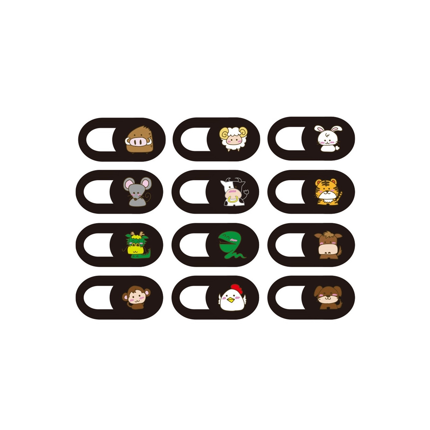 12 pcs WebCam Cover Shutter Camera WebCam Slider Privacy Sticker