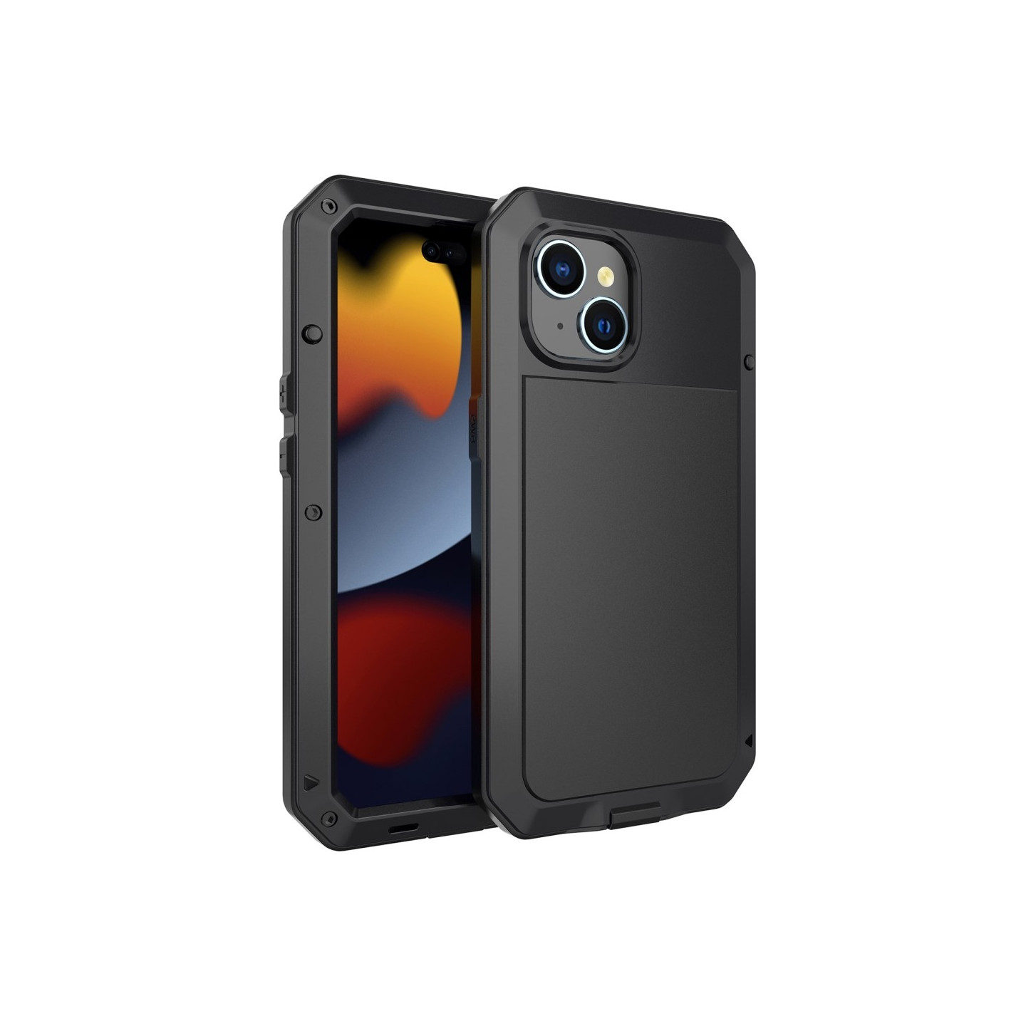 Heavy Duty Robust Hybrid Cover Shell + hærdet glas til iPhone 15