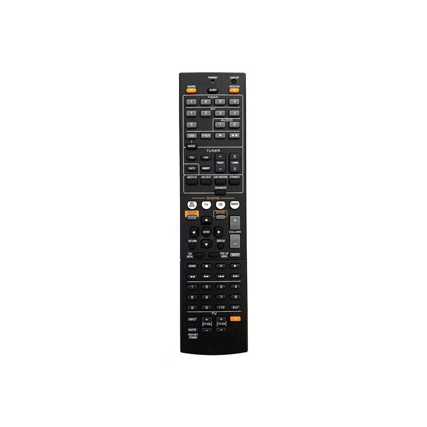 RAV491 ZF30320 TV fjernkontroll erstatning for Yamaha TV