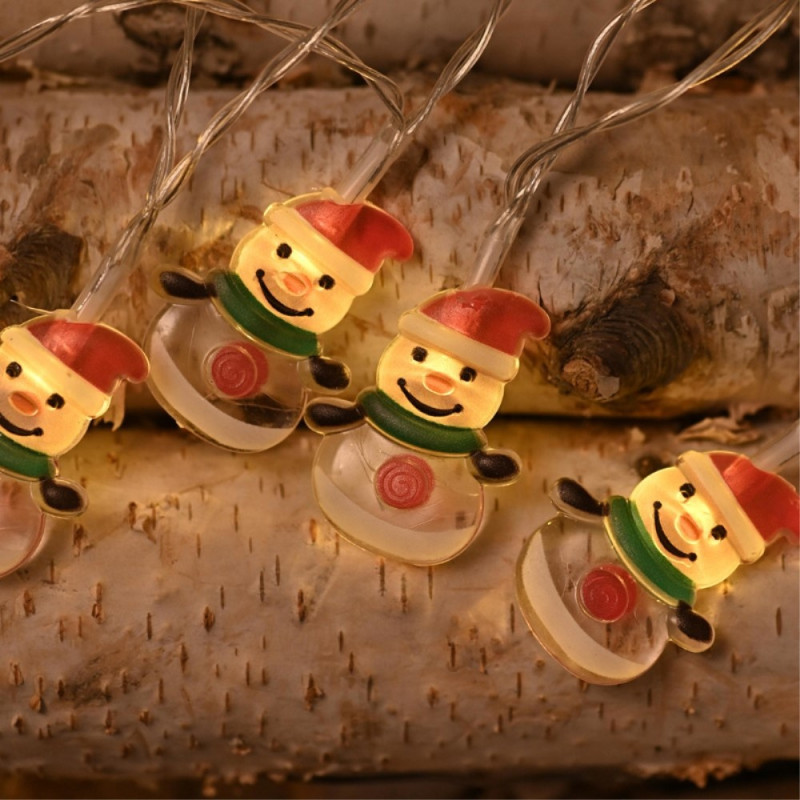 1.5 m 10 LED lights Santa Claus String Light Decorative - Snowman