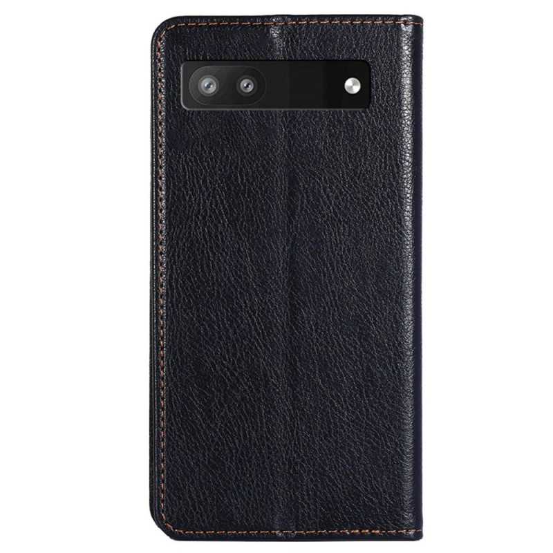 Google Pixel 6a Stand Telefontaske Fuld Beskyttelse Pung Cover - Sort