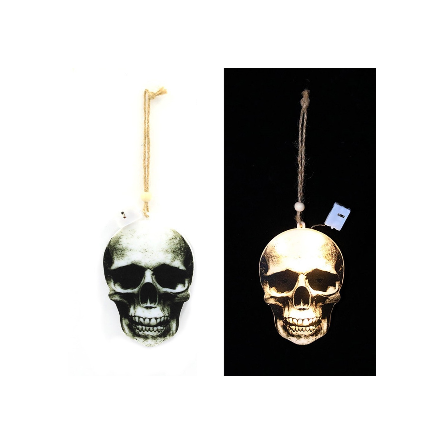 Halloween hængende LED - lys Skull Party Decor - Kranium