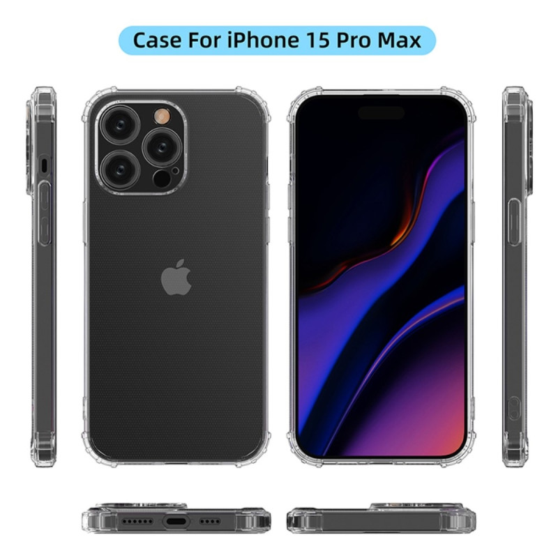 Til iPhone 15 Pro Max Shell Case TPU bagside - telefoncover