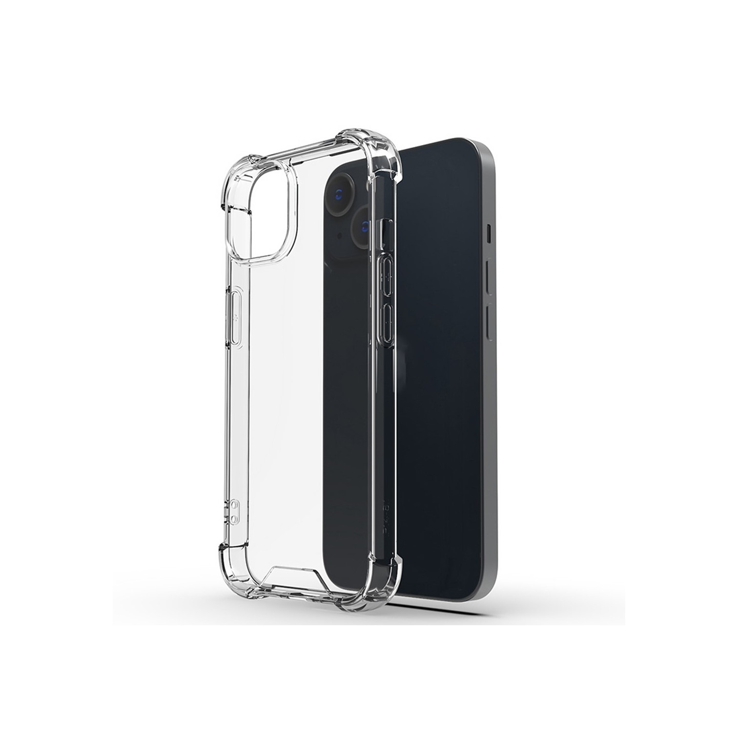 Til iPhone 15 Shell Case TPU - ramme + Akryl - bagside - telefoncover
