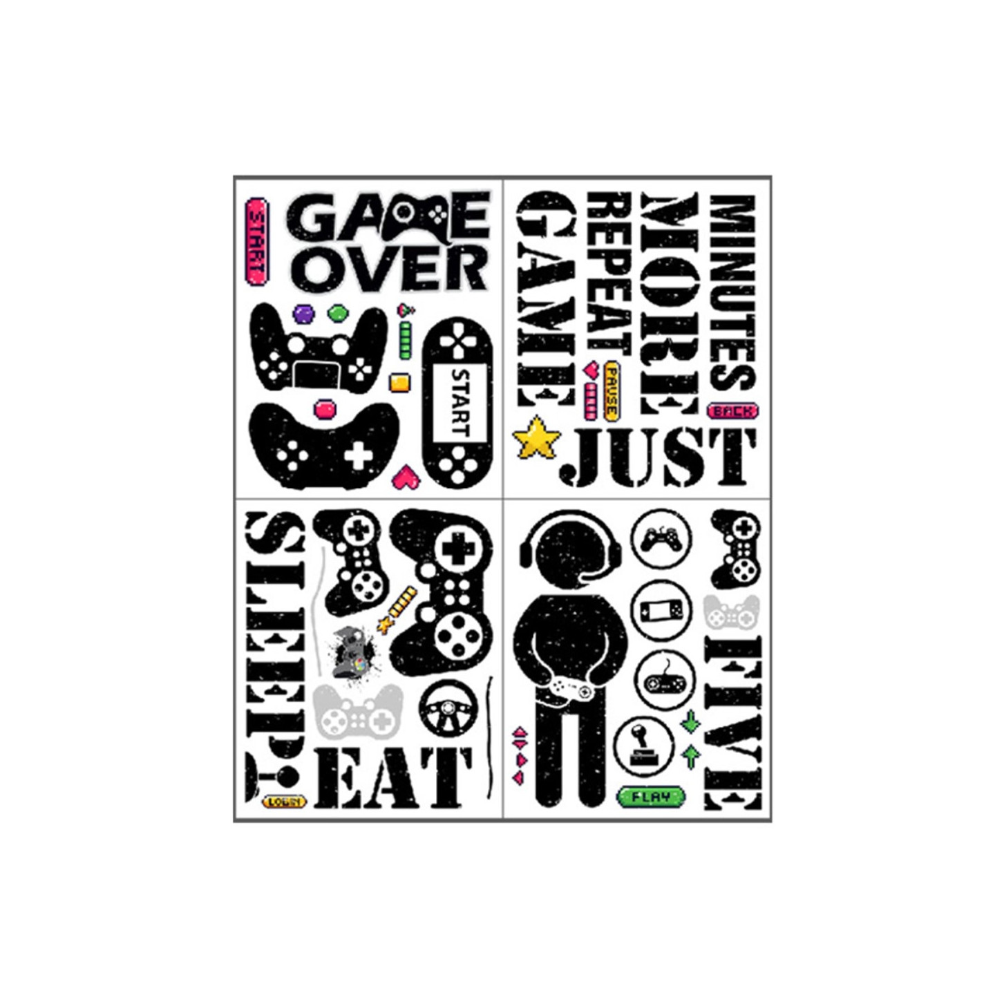 25 * 30 cm videopeliseinätarra PVC - tarrapeliteemakoristelu