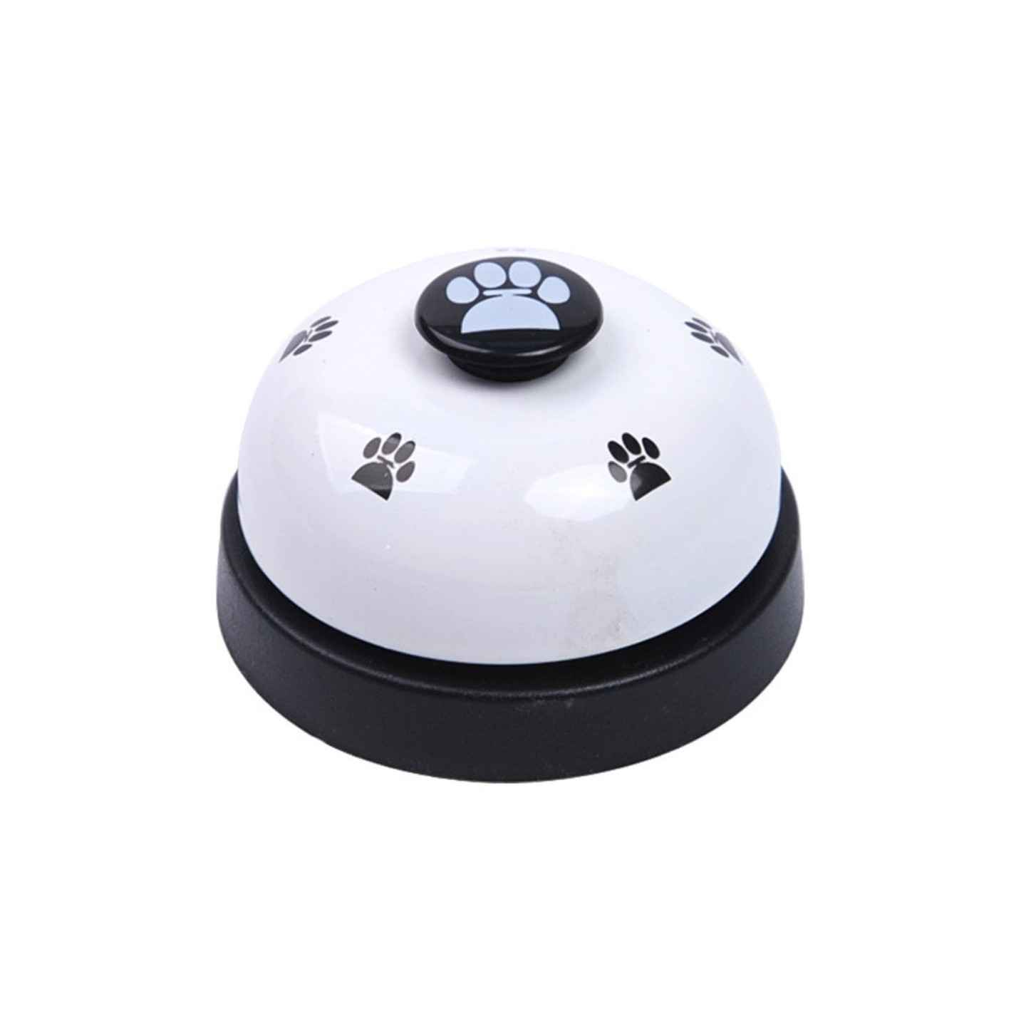 Pet Bell for Dog Cat Training Interactive Toy Ring Trainer White - Black