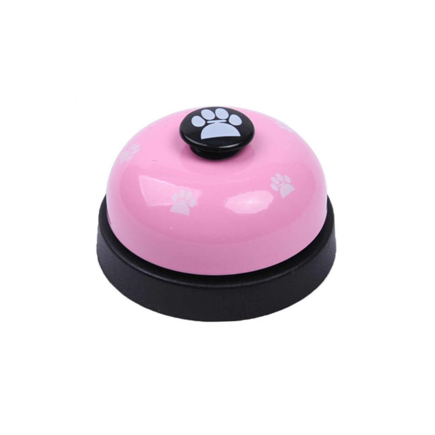 Pet Bell for Dog Cat Training Interactive Toy Ring Trainer Pink - Black