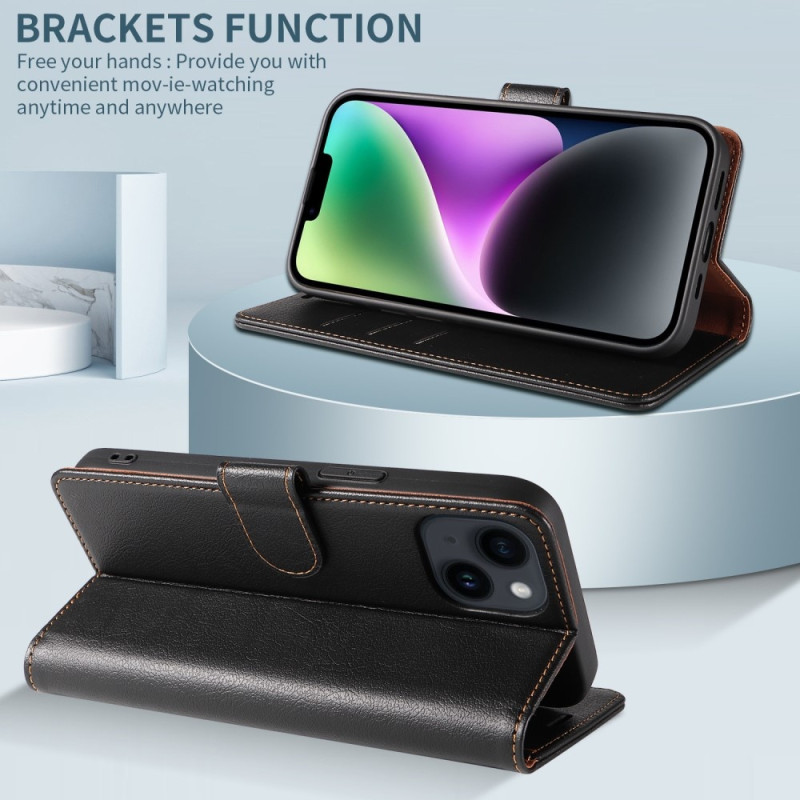 Retro Crazy Horse Case for iPhone 15 Phone Case Stand