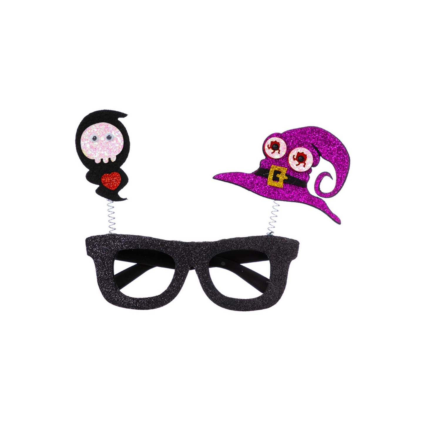 Halloween - lasit juhlapukukoristelu - Kallo + noita