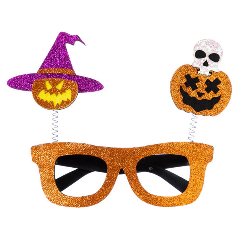 Halloween - briller Festkostymedekorasjon - Gresskar + Heksehatt