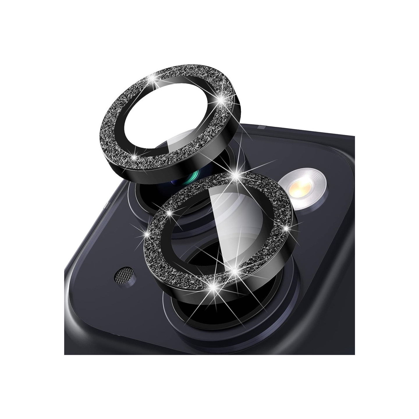 iPhone 15 / 15 Plus Ring Circle Lens - elokuvasetti Glitter